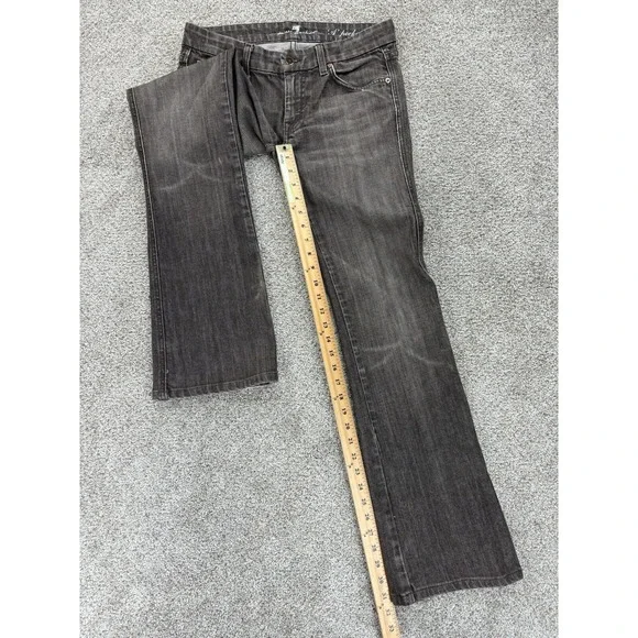 7 for All Mankind 'A' Pocket Jeans Womens‎ 28 Brown Flared Stretch Boho Festival - Picture 11 of 14